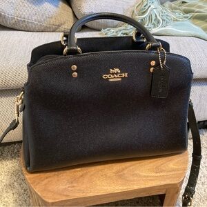 NWT Coach Lillie Carryall Handbag Black Gold